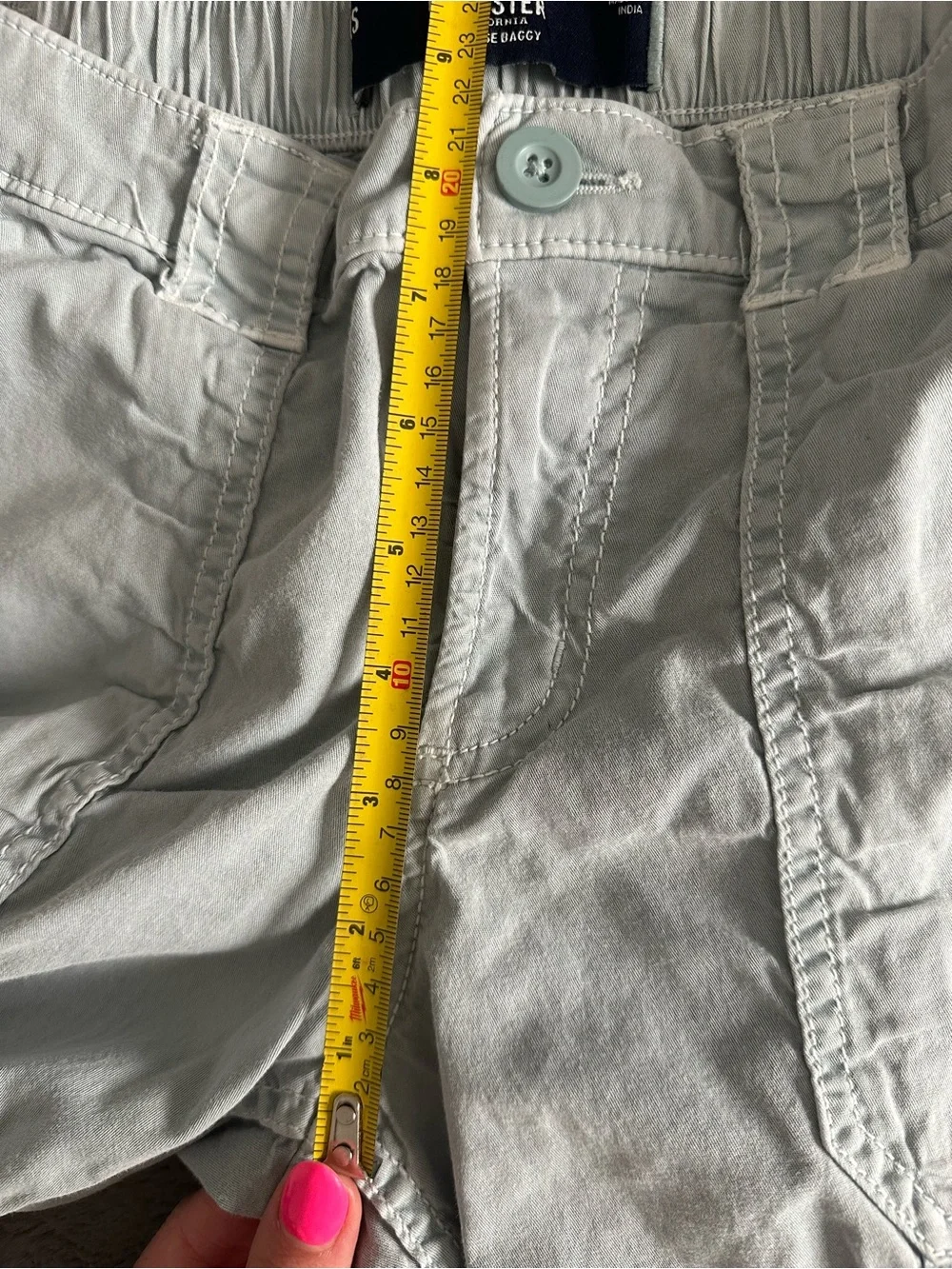Hollister Women’s Light Blue Cargo Pants - Casual Utility Style